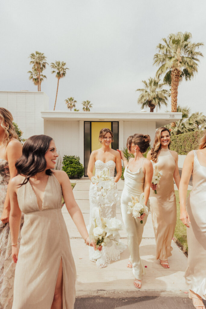 Palm Springs, Palm Springs wedding, bridal hair and makeup, bridesmaids hair and makeup