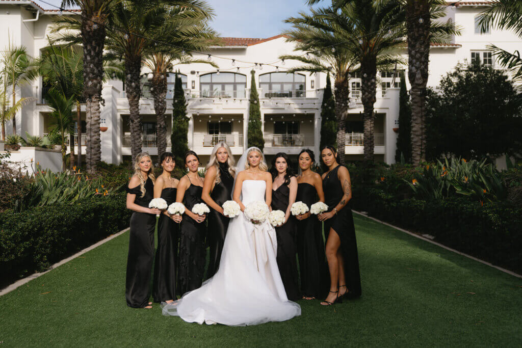 Bridesmaid hair and makeup, Black tie wedding