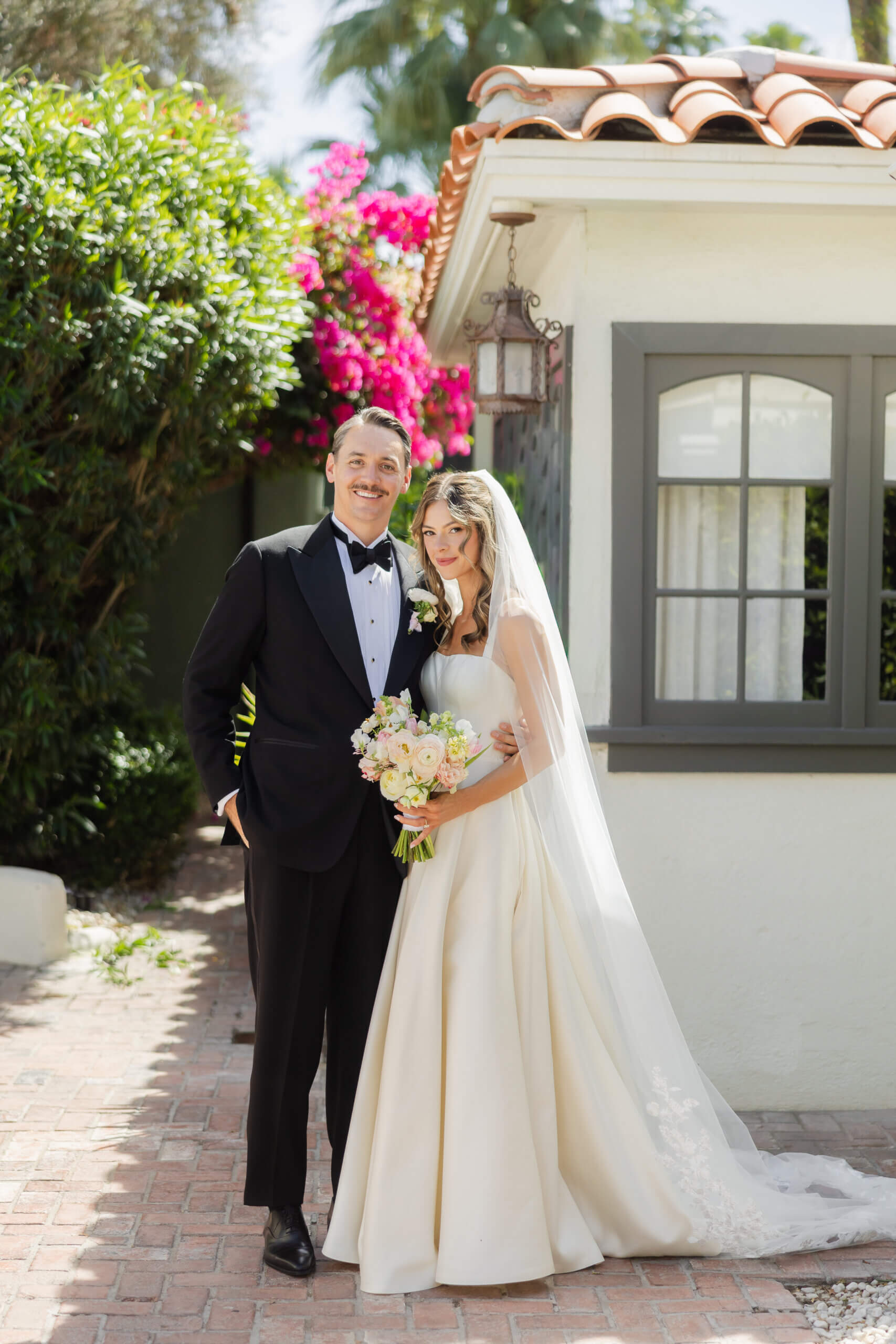 Palm Springs wedding hair and makeup by Elwynn + Cass at Villa Royale