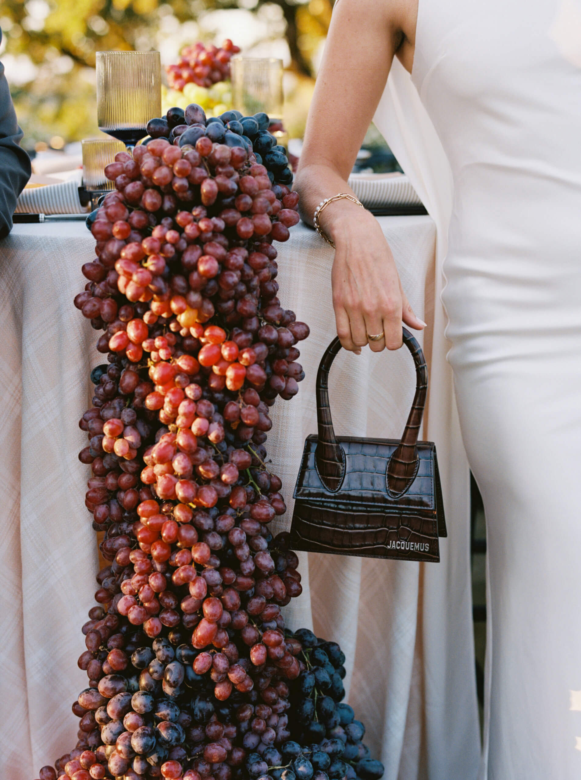 Rehearsal dinner details at a Sonoma wine country venue